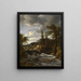Wasserfall in Norwegen - Jacob van Ruisdael — gerahmtes Bild an der Wand