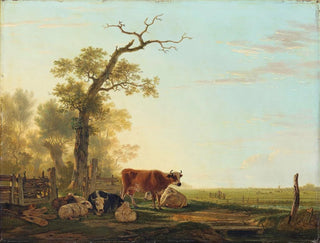 Jacob van Strij - Meadow Landscape with Animals.webp