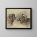 Zwei Schafe - Jacob van Strij — gerahmtes Bild an der Wand