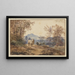 Landschaft mit Schafen und Ziegen - Jacob van der Does — gerahmtes Bild an der Wand