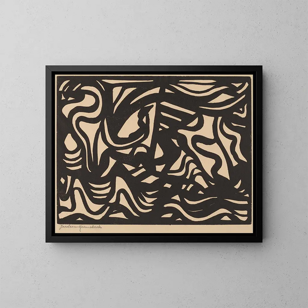 Composition Nr. 86 - Jacoba van Heemskerck — gerahmtes Bild an der Wand