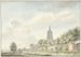 Ansicht von Asperen mit den Stadtmauern und dem Kirchturm - Jacobus Versteegen — Ansicht des Kunstwerks
