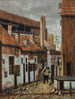 Eine Straßenszene mit Figuren - Jacobus Vrel — Ansicht des Kunstwerks