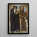 Saint Antoine Abbé und Saint Bernardin von Siena - Jacopo Bellini — gerahmtes Bild an der Wand