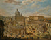Panorama-Gemälde der Piazza San Pietro mit der Basilika im Hintergrund - Jacopo Fabris — Ansicht des Kunstwerks