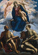 Marie mit dem Kind verehrt von Sankt Markus und Sankt Lukas - Jacopo Tintoretto — Ansicht des Kunstwerks