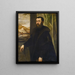 Portrait eines Mannes mit Blick auf eine Landschaft - Jacopo Tintoretto — gerahmtes Bild an der Wand
