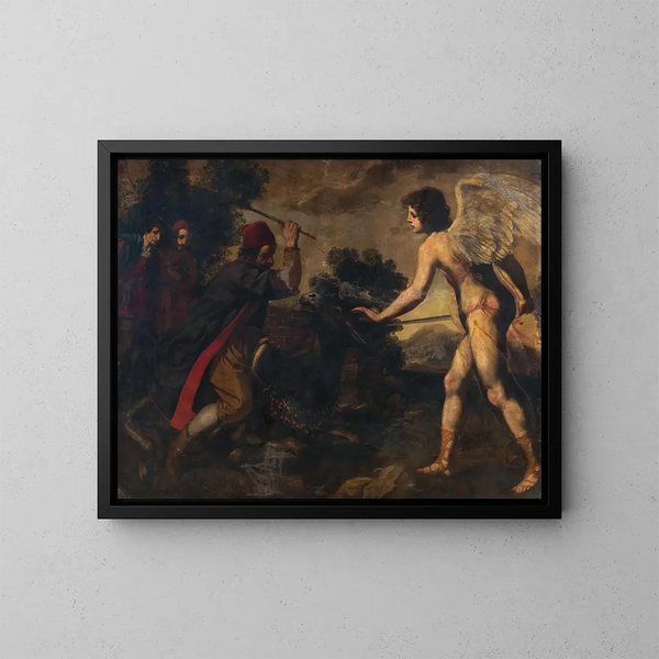 Der Prophet Balaam und der Esel - Jacopo Vignali — gerahmtes Bild an der Wand