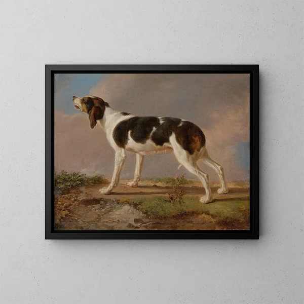 Ein Jagdhund - Jacques-Laurent Agasse — gerahmtes Bild an der Wand