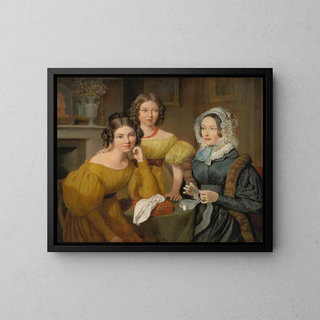 JacquesLaurent Agasse - Madame Vieyres And Her Daughters.webp