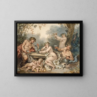 Nymphe und Faune - Jacques-Philippe Caresme — gerahmtes Bild an der Wand