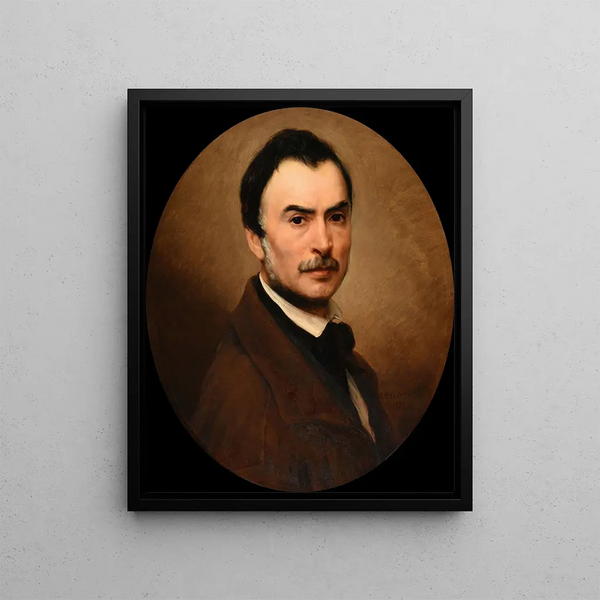 Selbstporträt - Jacques-Raymond Brascassat — gerahmtes Bild an der Wand