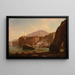 Höhlen und Klippen am Meer - Jacques-Raymond Brascassat — gerahmtes Bild an der Wand