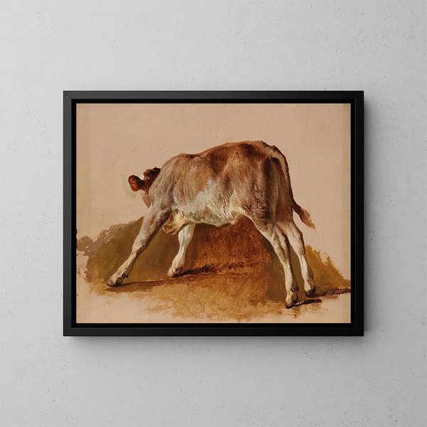 Junges Kalb - Jacques-Raymond Brascassat — gerahmtes Bild an der Wand
