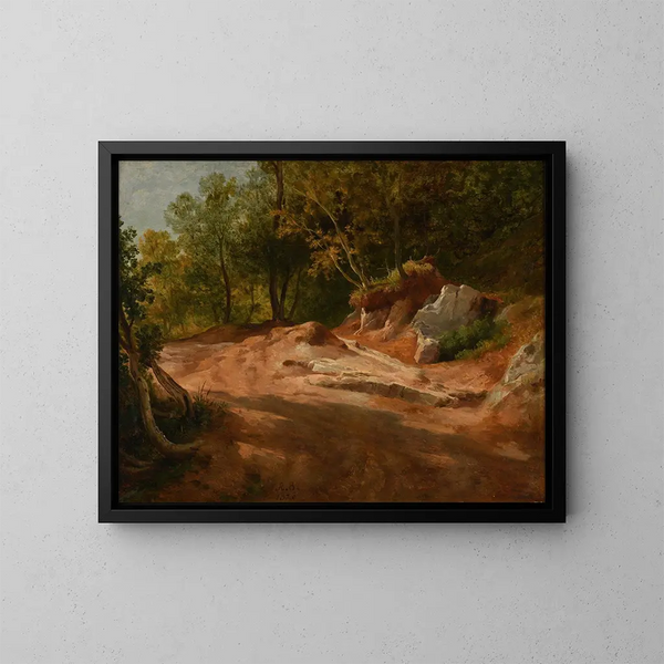 Rochers en forteresse - Jacques-Raymond Brascassat — gerahmtes Bild an der Wand