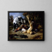 Spaniel mit einem Stillleben von erlegtem Wild - Jacques-Raymond Brascassat — gerahmtes Bild an der Wand