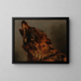 Kopf des Wolfes - Jacques-Raymond Brascassat — gerahmtes Bild an der Wand