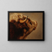 Kopf einer Kuh - Jacques-Raymond Brascassat — gerahmtes Bild an der Wand