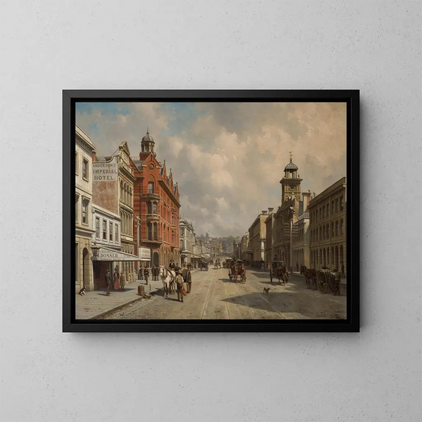 Rue Queen, Auckland - Jacques François Carabain — gerahmtes Bild an der Wand