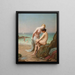 Secrets am Ufer - Jacques Joseph Léopold Loustau — gerahmtes Bild an der Wand