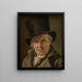 L'homme au chapeau - Jacques Louis David — gerahmtes Bild an der Wand
