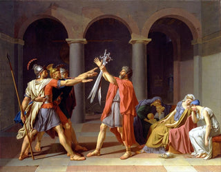 Der Schwur der Horatier - Jacques Louis David — Ansicht des Kunstwerks