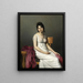 Portrait einer jungen Frau in Weiß - Jacques Louis David — gerahmtes Bild an der Wand