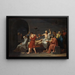 La mort de Socrate - Jacques Louis David — gerahmtes Bild an der Wand