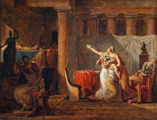 Der Rückkehr der Lictores zu Brutus mit den Körpern seiner Söhne - Studie - Jacques Louis David — Ansicht des Kunstwerks
