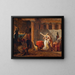 Der Rückkehr der Lictores zu Brutus mit den Körpern seiner Söhne - Studie - Jacques Louis David — gerahmtes Bild an der Wand