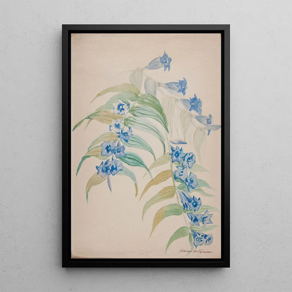 Jadwiga Gazowska - Twigs with blue flowers.webp