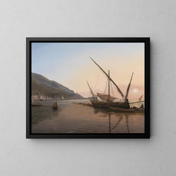 Castellammare am Golf von Neapel - Jakob Alt — gerahmtes Bild an der Wand