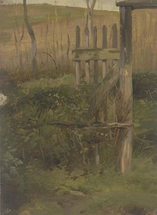 Jakob Becker - Gartentor aufs Feld fhrend.webp