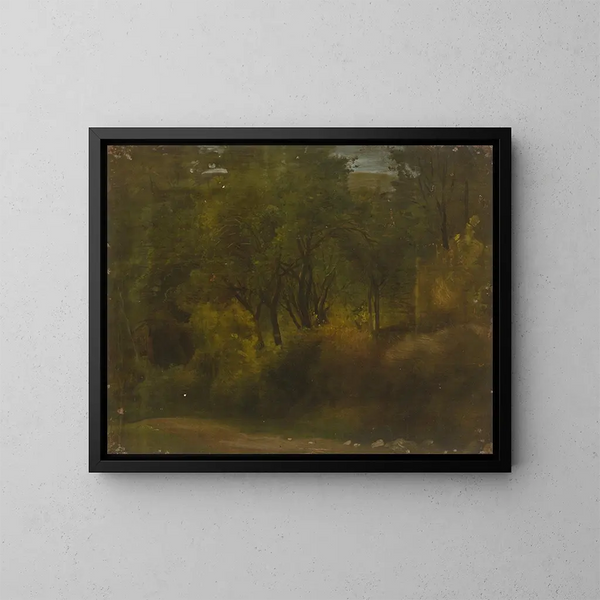 in einem Wald - Jakob Becker — gerahmtes Bild an der Wand