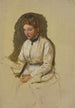 Junge Frau in weißer Bluse - Jakob Becker — Ansicht des Kunstwerks