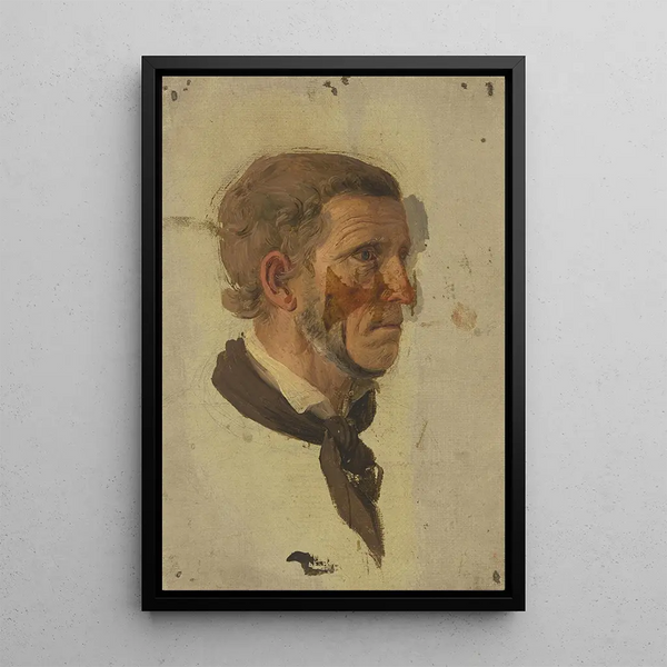 Jakob Becker - Kopfstudie eines Bauern im Profil.webp
