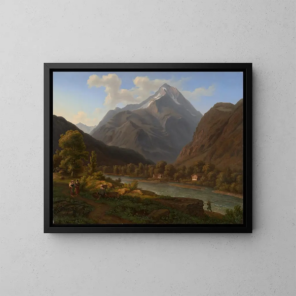 Ansicht des Bristenstocks bei Altdorf - Jakob Christoph Miville — gerahmtes Bild an der Wand
