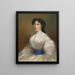 Portrait einer Dame in weißem Kleid - Jakob Franz Nitschner — gerahmtes Bild an der Wand