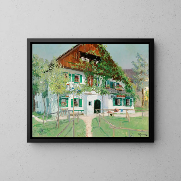 Ferme sous la lumière d'été - Jakob Koganowsky — gerahmtes Bild an der Wand