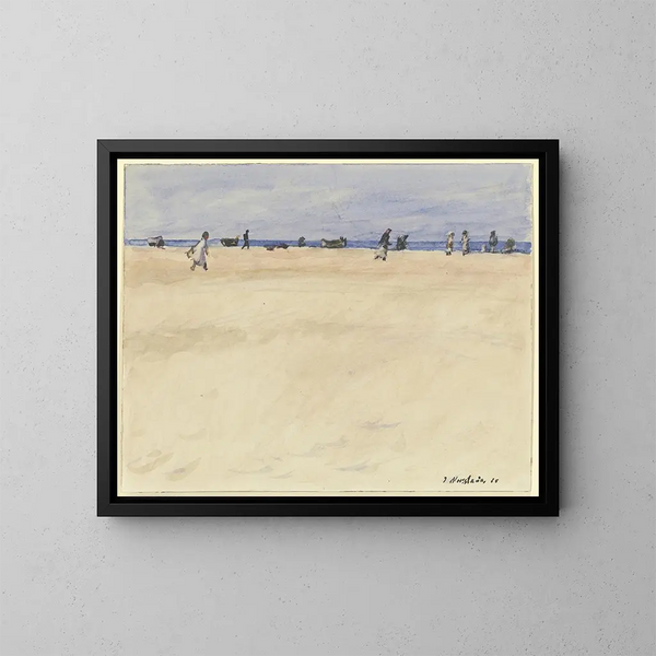 Sur la plage à Port-Saïd - Jakob Nussbaum — gerahmtes Bild an der Wand