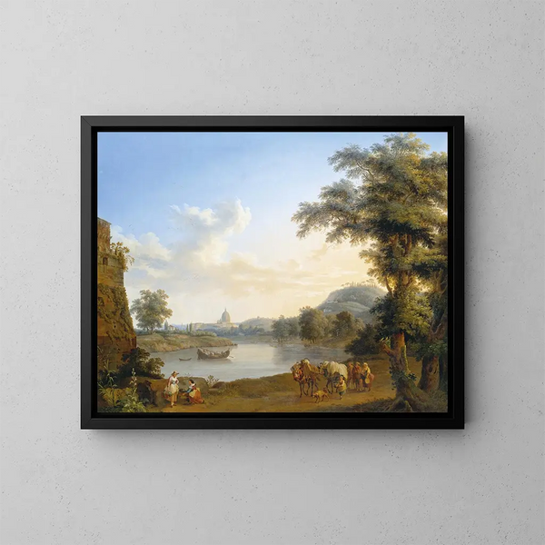 Ansicht von Saint-Pierre in Rom - Jakob Philipp Hackert — gerahmtes Bild an der Wand