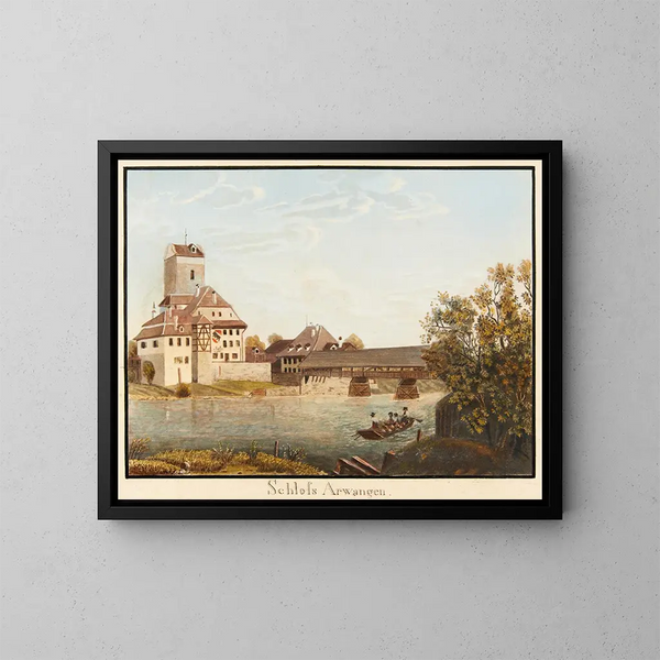 Château d'Arwangen - Jakob Samuel Weibel — gerahmtes Bild an der Wand