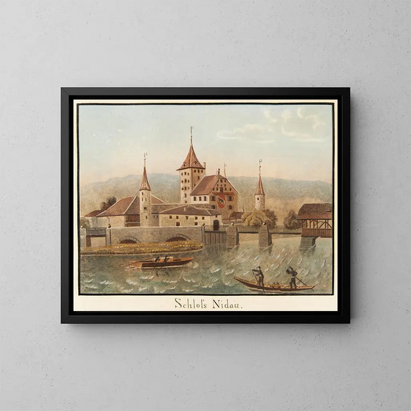 Château de Nidau - Jakob Samuel Weibel — gerahmtes Bild an der Wand
