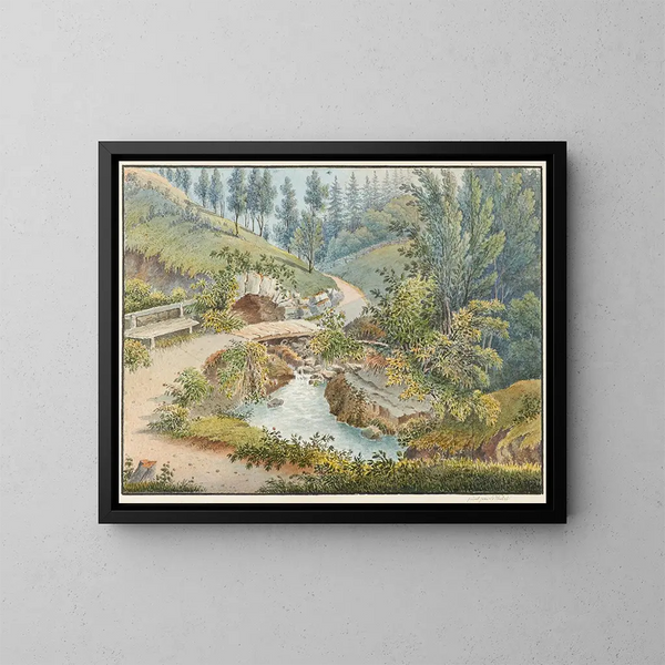 in der Nähe von Interlaken, Rügen - Jakob Samuel Weibel — gerahmtes Bild an der Wand