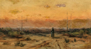 Jakub Schikaneder - A Woman at the Seaside at Dawn.webp