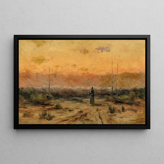 Jakub Schikaneder - A Woman at the Seaside at Dawn.webp