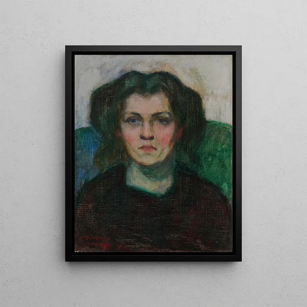 Eine Frau - Jalmari Ruokokoski — gerahmtes Bild an der Wand