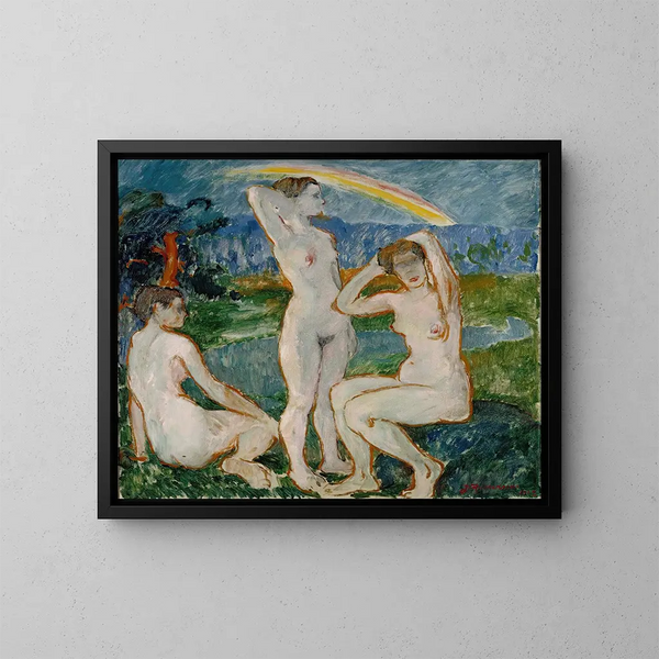 Esquisse de femmes se baignant - Jalmari Ruokokoski — gerahmtes Bild an der Wand