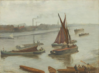 Grau und Silber, das alte Battersea Reach - James Abbott McNeill Whistler — Ansicht des Kunstwerks