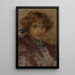 Studie eines Kopfes und Schultern eines jungen Mädchens - James Abbott McNeill Whistler — gerahmtes Bild an der Wand